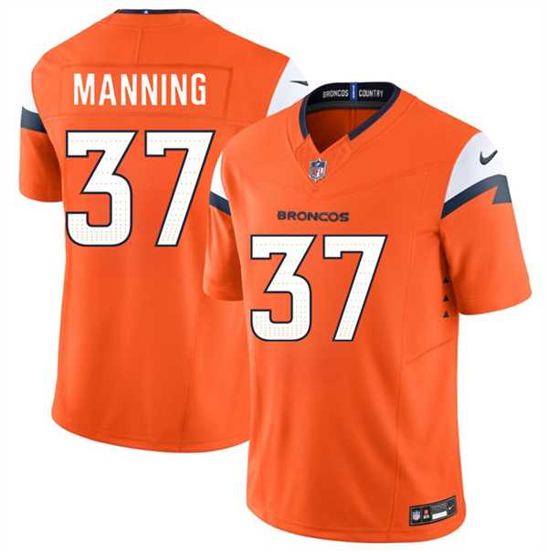 Mens Denver Broncos #37 Paul Manning Orange 2026 F.U.S.E. Vapor Limited Stitched Jersey Dzhi->denver broncos->NFL Jersey