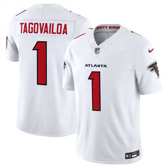 Mens Atlanta Falcons #1 Tua Tagovailoa White 2026 New F.U.S.E. Vapor Untouchable Limited Stitched Jersey Dzhi->atlanta falcons->NFL Jersey
