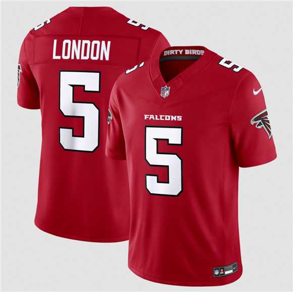 Mens Atlanta Falcons #5 Drake London Red 2026 New F.U.S.E. Vapor Untouchable Limited Stitched Jersey Dzhi->atlanta falcons->NFL Jersey