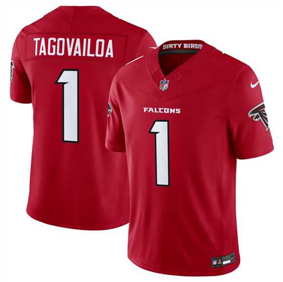 Mens Atlanta Falcons #1 Tua Tagovailoa Red 2026 New F.U.S.E. Vapor Untouchable Limited Stitched Jersey Dzhi->atlanta falcons->NFL Jersey