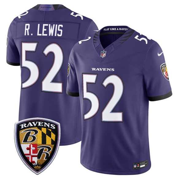 Mens Baltimore Ravens #52 Ray Lewis Purple 2026 F.U.S.E Vapor Limited Stitched Jersey Dzhi->baltimore ravens->NFL Jersey