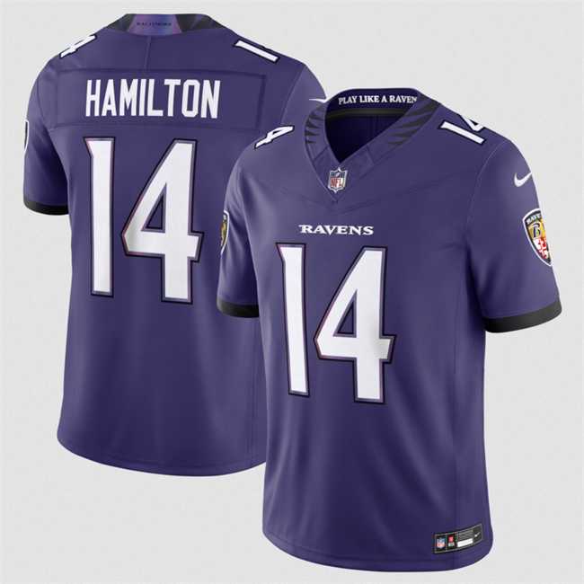 Mens Baltimore Ravens #14 Kyle Hamilton Purple 2026 F.U.S.E Vapor Stitched Limited Jersey Dzhi->baltimore ravens->NFL Jersey
