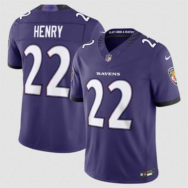 Mens Baltimore Ravens #22 Derrick Henry Purple 2026 F.U.S.E Vapor Stitched Limited Jersey Dzhi->baltimore ravens->NFL Jersey