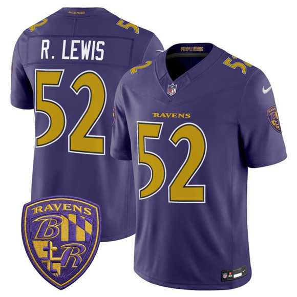 Mens Baltimore Ravens #52 Ray Lewis Purple 2026 F.U.S.E. Alternate Vapor Limited Stitched Jersey Dzhi->baltimore ravens->NFL Jersey