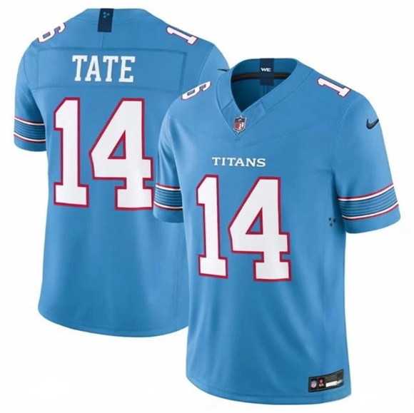 Men%27s Tennessee Titans #14 Carnell Tate Light Blue 2026 F.U.S.E. Vapor Limited Stitched Jersey Dzhi->washington commanders->NFL Jersey