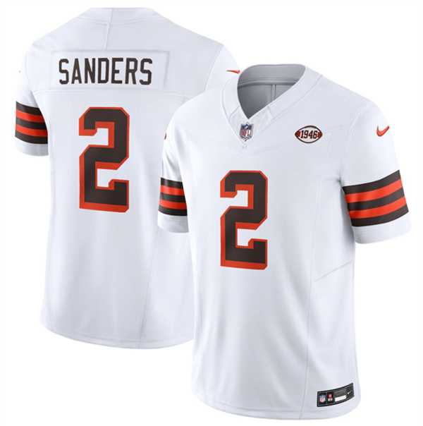 Mens Cleveland Browns #2 Shedeur Sanders White 2026 1946 Collection F.U.S.E. Vapor Limited Stitched Jersey Dzhi->cleveland browns->NFL Jersey