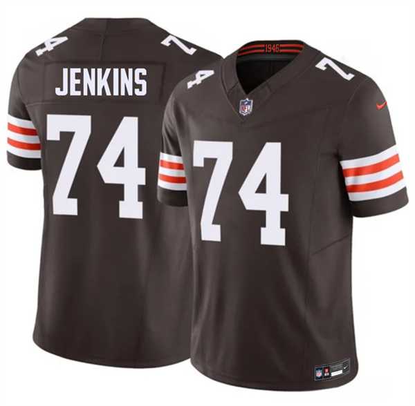 Mens Cleveland Browns #74 Elgton Jenkins Brown 2026 F.U.S.E. Vapor Limited Stitched Jersey Dzhi->cleveland browns->NFL Jersey