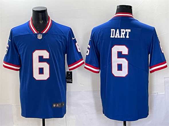 Mens New York Giants #6 Jaxson Dart Royal 2025 Draft Vapor Untouchable Classic Retired Player Stitched Jersey->new york giants->NFL Jersey