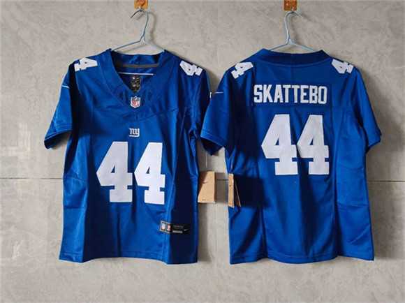 Womens New York Giants #44 Cam Skattebo Blue F.U.S.E. Vapor Limited Stitched Jersey->new york giants->NFL Jersey
