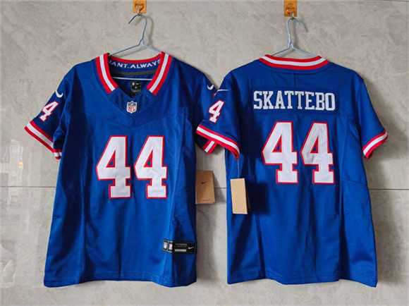 Womens New York Giants #44 Cam Skattebo Blue F.U.S.E. Throwback Limited Stitched Jersey->new york giants->NFL Jersey