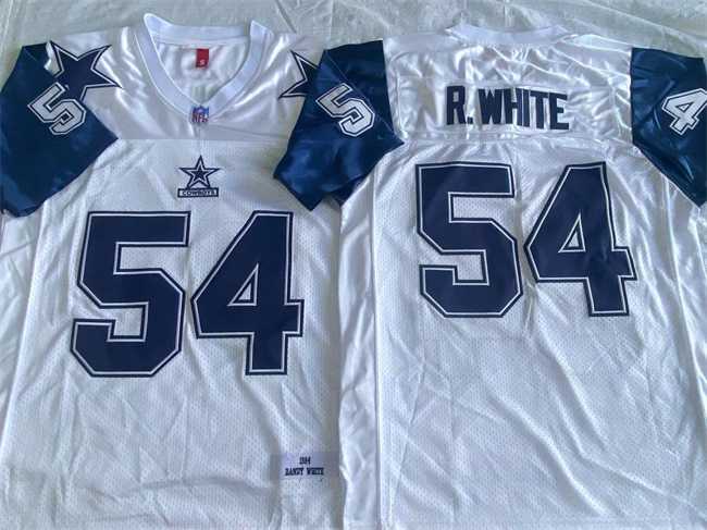 Mens Dallas Cowboys #54 Randy White White Throwback Stitched Jersey->dallas cowboys->NFL Jersey