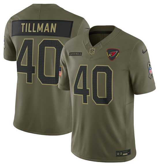 Mens Arizona Cardinals #40 Pat Tillman Olive 2025 Salute to Service Limited Stitched Jersey Dyin->arizona cardinals->NFL Jersey