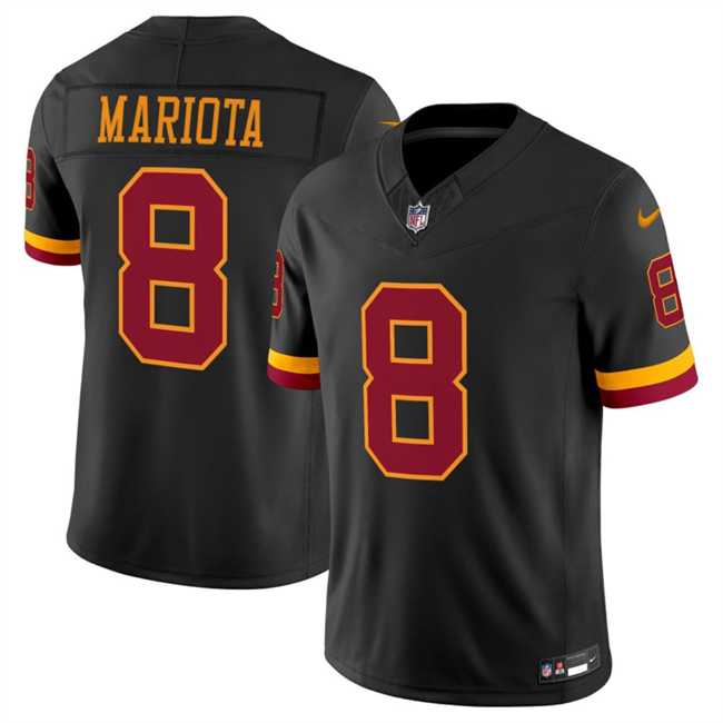 Mens Washington Commanders #8 Marcus Mariota Black 2026 F.U.S.E. Hail Raiser Alternate Vapor Limited Stitched Jersey Dzhi->washington commanders->NFL Jersey