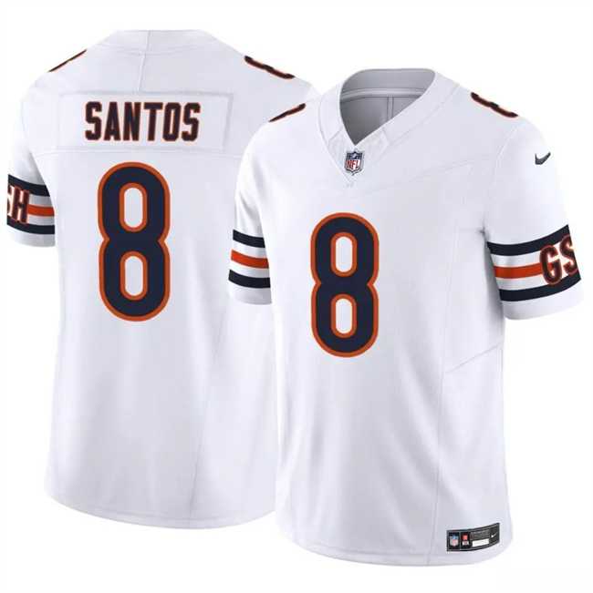 Mens Chicago Bears #8 Cairo Santos White 2025 F.U.S.E. Vapor Untouchable Limited Stitched Jersey Dzhi->chicago bears->NFL Jersey