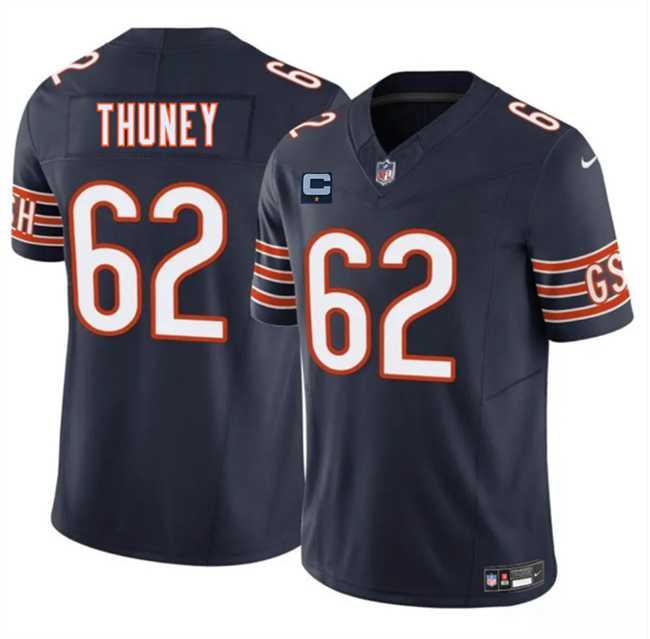 Mens Chicago Bears #62 Joe Thuney Navy 2025 F.U.S.E. With 1-Star C Patch Vapor Untouchable Limited Stitched Jersey Dzhi->chicago bears->NFL Jersey