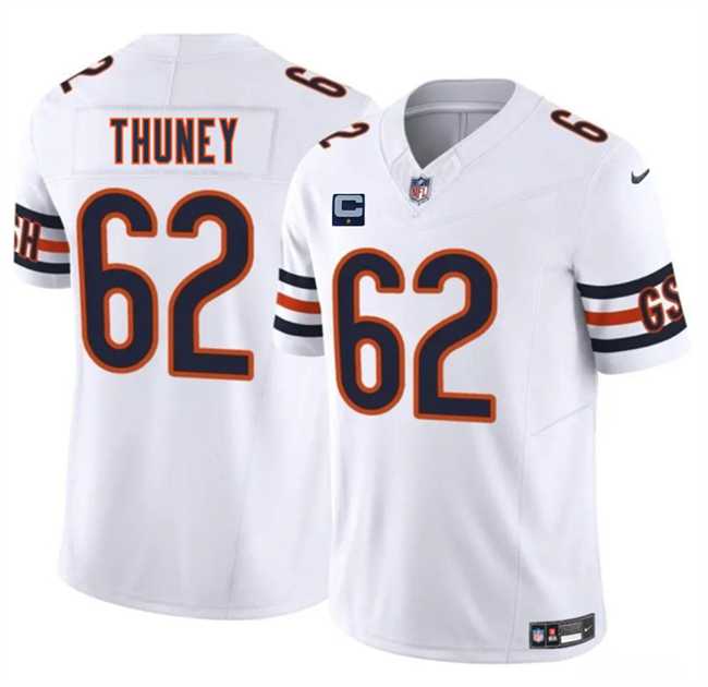 Mens Chicago Bears #62 Joe Thuney White 2025 F.U.S.E. With 1-Star C Patch Vapor Untouchable Limited Stitched Jersey Dzhi->chicago bears->NFL Jersey