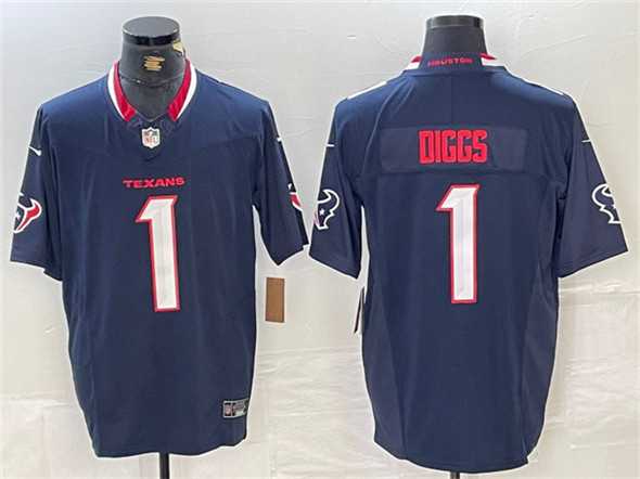 Men%27s Houston Texans #1 Stefon Diggs Navy F.U.S.E. Vapor Limited Football Stitched Jersey->dallas cowboys->NFL Jersey