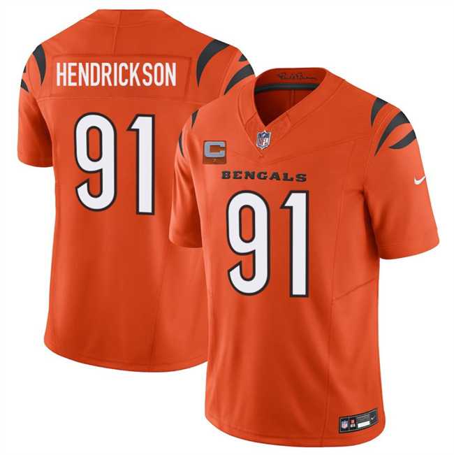 Mens Cincinnati Bengals #91 Trey Hendrickson Orange 2025 F.U.S.E. With 1-Star C Patch Vapor Untouchable Limited Stitched Jersey Dzhi->cincinnati bengals->NFL Jersey