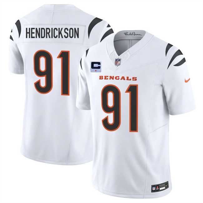 Mens Cincinnati Bengals #91 Trey Hendrickson White 2025 F.U.S.E. With 1-Star C Patch Vapor Untouchable Limited Stitched Jersey Dzhi->cincinnati bengals->NFL Jersey