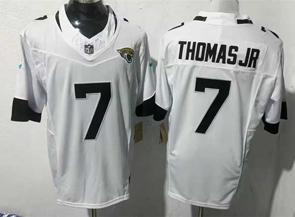 Men%27s Jacksonville Jaguars #7 Brian Thomas Jr White 2025 F.U.S.E. Vapor Limited Football Stitched Jersey->houston texans->NFL Jersey