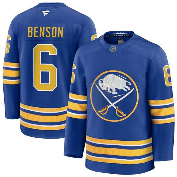 Mens Buffalo Sabres #6 Zach Benson Blue Stitched Hockey Jersey Dzhi->buffalo sabres->NHL Jersey