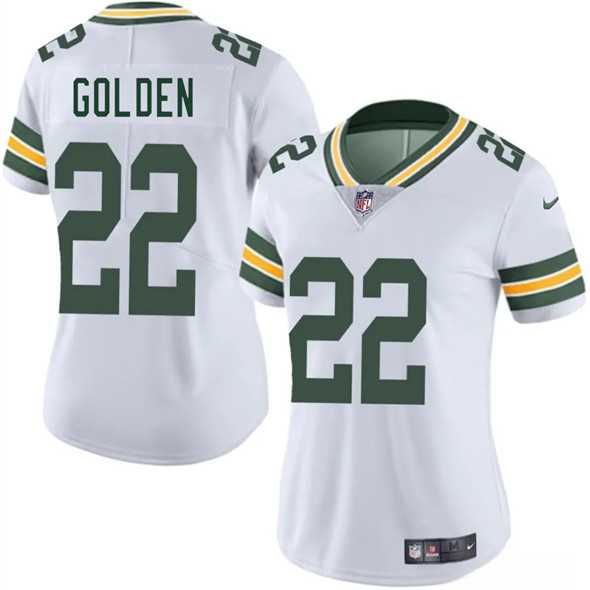 Women%27s Green Bay Packers #22 Matthew Golden White 2025 Vapor Untouchable Limited Stitched Jersey Dzhi->detroit lions->NFL Jersey
