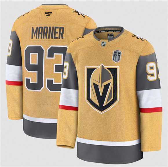 Men%27s Vegas Golden Knights #93 Mitch Marner Gold 2026 Stanley Cup Final Patch Home Stitched Hockey Jersey Dzhi->san francisco 49ers->NFL Jersey