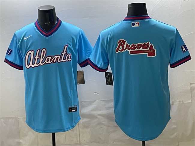 Men%27s Atlanta Braves Team Big Logo Powder Blue 2026 City Connect Stadium Stitched Jersey Dzhi->baltimore orioles->MLB Jersey