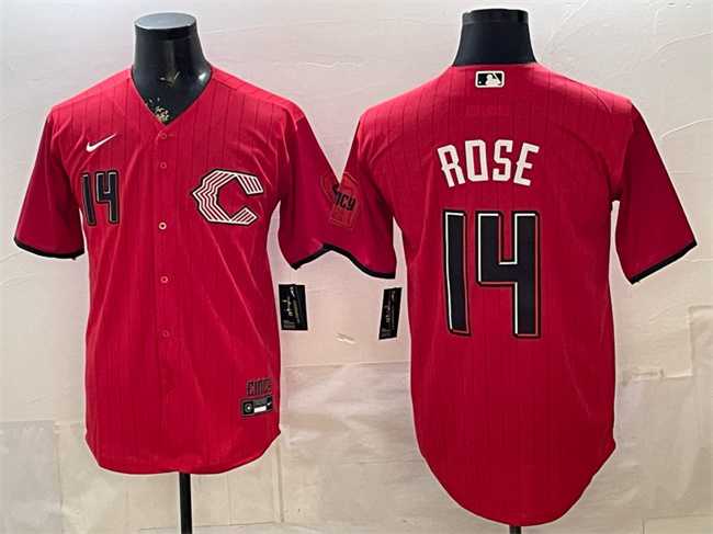 Mens Cincinnati Reds #14 Pete Rose Red 2026 City Connect Stadium Stitched Jersey Dzhi->cincinnati reds->MLB Jersey