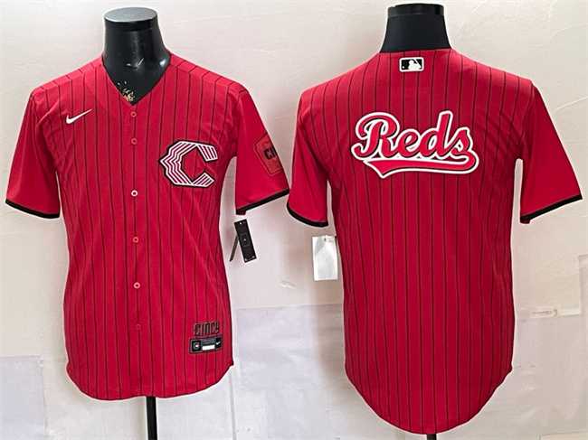 Mens Cincinnati Reds Team Big Logo Red 2026 City Connect Stadium Stitched Jersey Dzhi->cincinnati reds->MLB Jersey