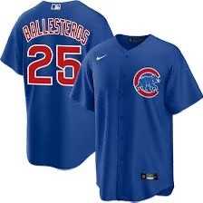 Mens Chicago Cubs #25 Moises ballesteros Blue Cool Base Stitched Jersey Dzhi->chicago cubs->MLB Jersey