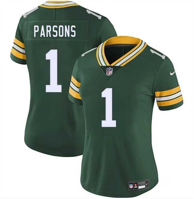 Women%27s Green Bay Packers #1 Micah Parsons Green 2025 Vapor Untouchable Limited Stitched Jersey Dzhi->kansas city chiefs->NFL Jersey