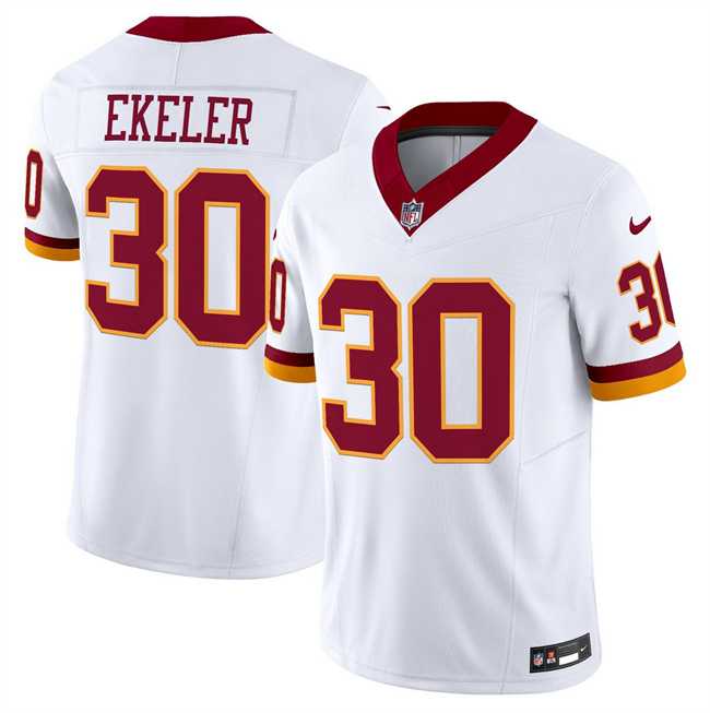 Men & Women & Youth Washington Commanders #30 Austin Ekeler White 2025 F.U.S.E. Throwback Vapor Limited Stitched Jersey->washington commanders->NFL Jersey