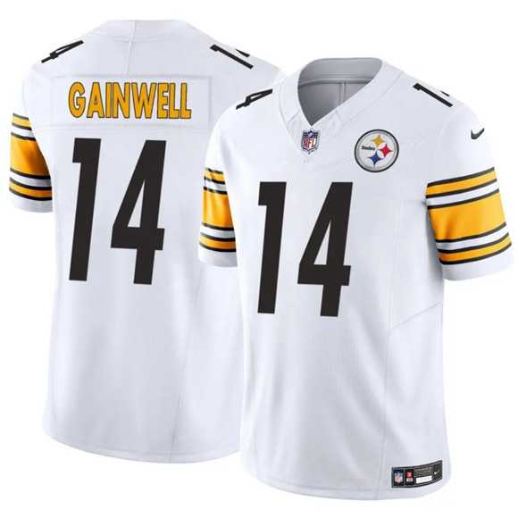 Men & Women & Youth Pittsburgh Steelers #14 Kenneth Gainwell White 2025 F.U.S.E. Vapor Limited Stitched Jersey->san francisco 49ers->NFL Jersey