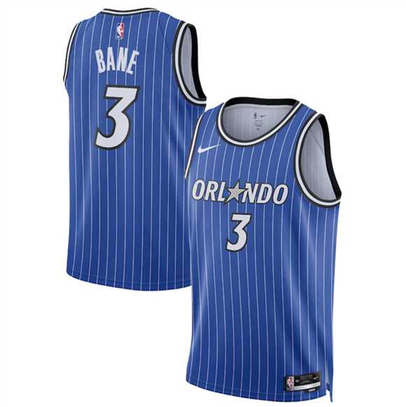 Mens Orlando Magic #3 Desmond Bane Blue 2025 Icon Edition Stitched Basketball Jersey Dzhi->orlando magic->NBA Jersey