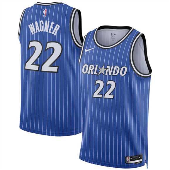 Mens Orlando Magic #22 Franz Wagner Blue 2025 Icon Edition Stitched Basketball Jersey Dzhi->orlando magic->NBA Jersey