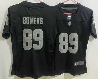 Womens Las Vegas Raiders #89 Brock Bowers Limited Black Vapor Jersey->las vegas raiders->NFL Jersey