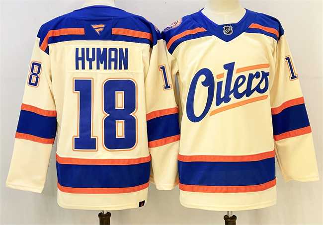 Men%27s Edmonton Oilers #18 Zach Hyman Light Beige 2025 Alternate Stitched Hockey Jersey->south carolina gamecocks->NCAA Jersey
