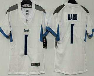 Women%27s Tennessee Titans #1 Cameron Ward Limited White Vapor Jersey->arizona cardinals->NFL Jersey