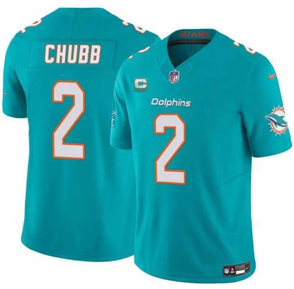 Mens Miami Dolphins #2 Bradley Chubb Aqua 2025 F.U.S.E. With 1-Star C Patch Vapor Limited Stitched Jersey Dzhi->miami dolphins->NFL Jersey