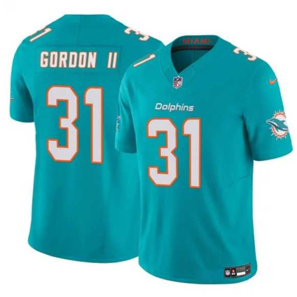 Mens Miami Dolphins #31 Ollie Gordon II Aqua 2025 F.U.S.E. Vapor Limited Stitched Jersey Dzhi->miami dolphins->NFL Jersey