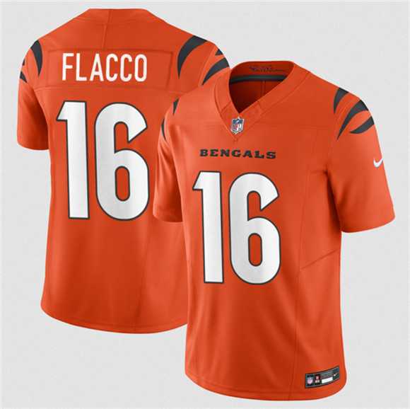 Mens Cincinnati Bengals #16 Joe Flacco Orange 2025 F.U.S.E. Vapor Untouchable Limited Stitched Jersey->cincinnati bengals->NFL Jersey