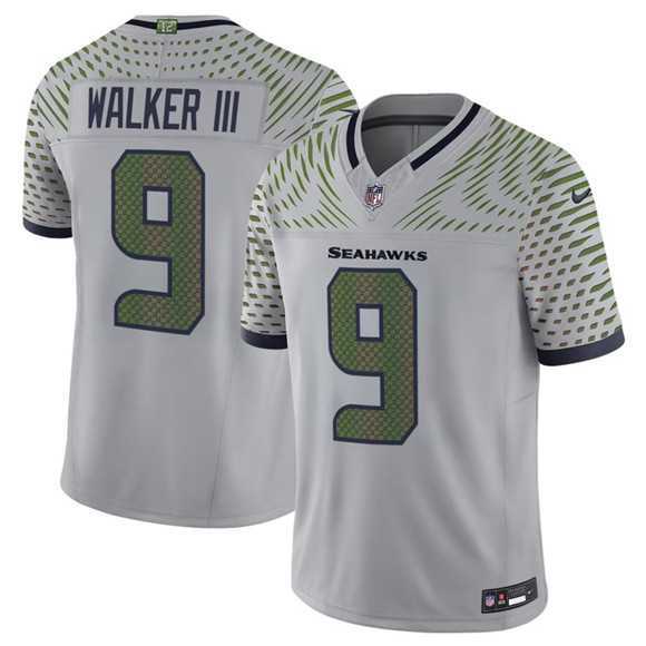 Men%27s Seattle Seahawks #9 Kenneth Walker III Gray 2025 F.U.S.E. %27Rivalries%27 Vapor Limited Stitched Jersey Dzhi->san francisco 49ers->NFL Jersey