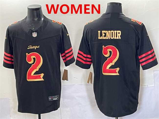 Women%27s San Francisco 49ers #2 Deommodore Lenoir Black 2025 F.U.S.E. %27Rivalries%27 Vapor Limited Stitched Jersey Dzhi->san francisco 49ers->NFL Jersey
