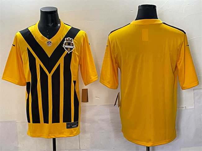 Men%27s Pittsburgh Steelers Blank Gold 1933 Throwback Alternate Stitched Jersey->pittsburgh steelers->NFL Jersey