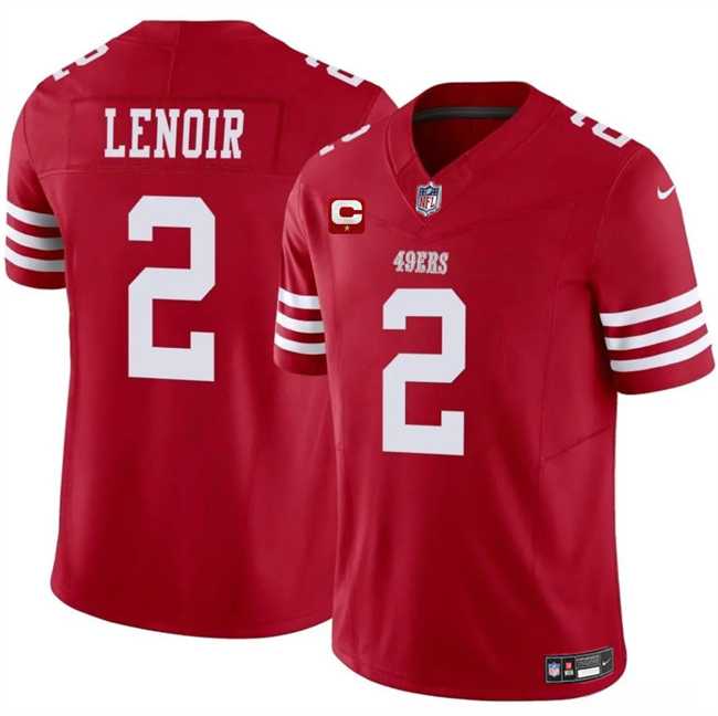 Mens San Francisco 49ers #2 Deommodore Lenoir Red 2025 F.U.S.E. With 1-Star C Patch Vapor Untouchable Limited Stitched Jersey Dzhi->san francisco 49ers->NFL Jersey