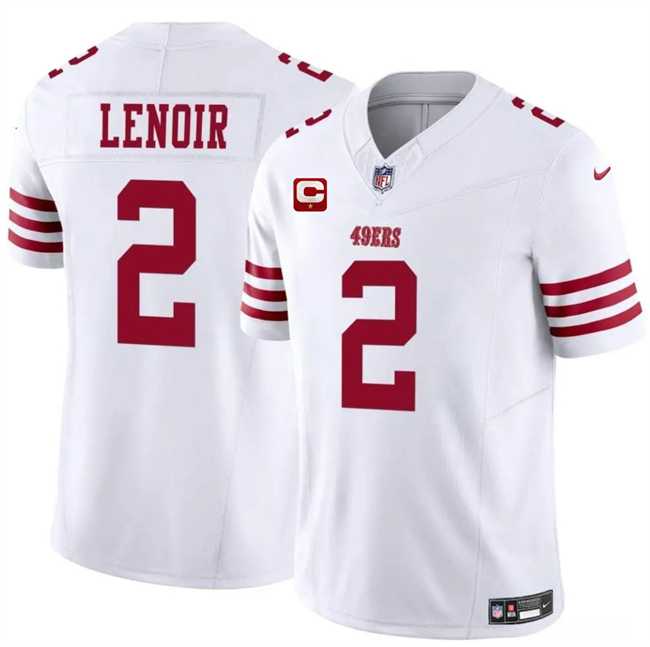 Mens San Francisco 49ers #2 Deommodore Lenoir White 2025 F.U.S.E. With 1-Star C Patch Vapor Untouchable Limited Stitched Jersey Dzhi->san francisco 49ers->NFL Jersey