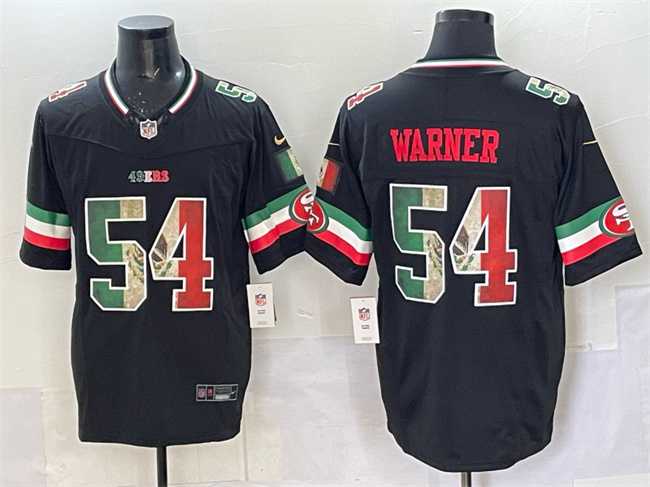 Mens San Francisco 49ers #54 Fred Warner Black 2025 F.U.S.E. Mexico Vapor Limited Stitched Jersey->san francisco 49ers->NFL Jersey