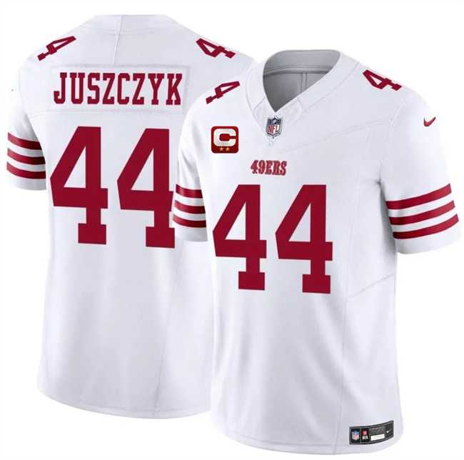 Mens San Francisco 49ers #44 Kyle Juszczyk White 2025 F.U.S.E. With 2-Star C Patch Vapor Untouchable Limited Stitched Jersey Dzhi->san francisco 49ers->NFL Jersey