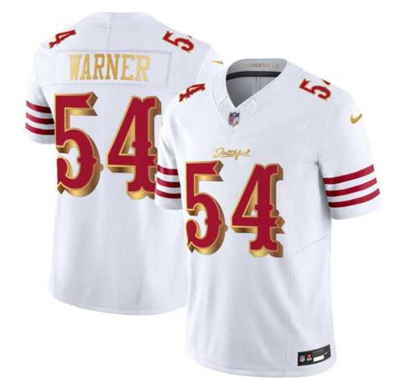 Mens San Francisco 49ers #54 Fred Warner White Gold 2025 F.U.S.E. Rivalries Vapor Limited Stitched Jersey Dzhi->san francisco 49ers->NFL Jersey